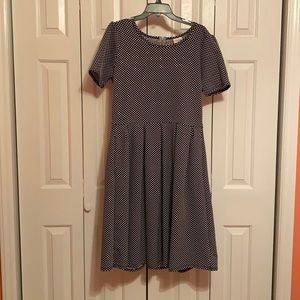 Black and white polka dot Amelia by LuLaRoe